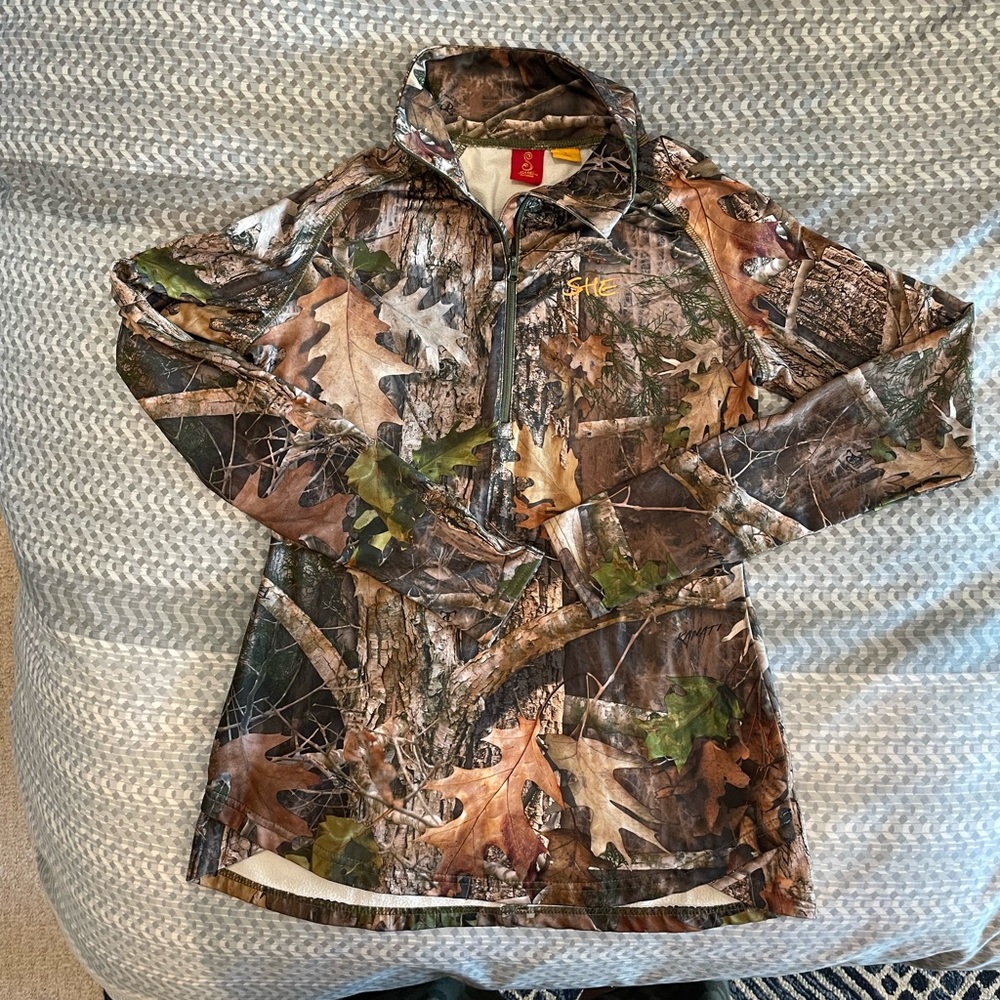 She Outdoor Camo 1/4 zip pullover Small